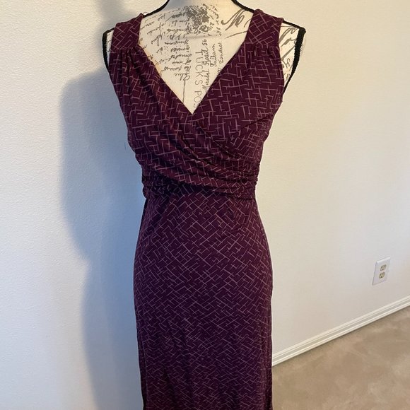 Purple Pencil Wrap Dress - Picture 4 of 10